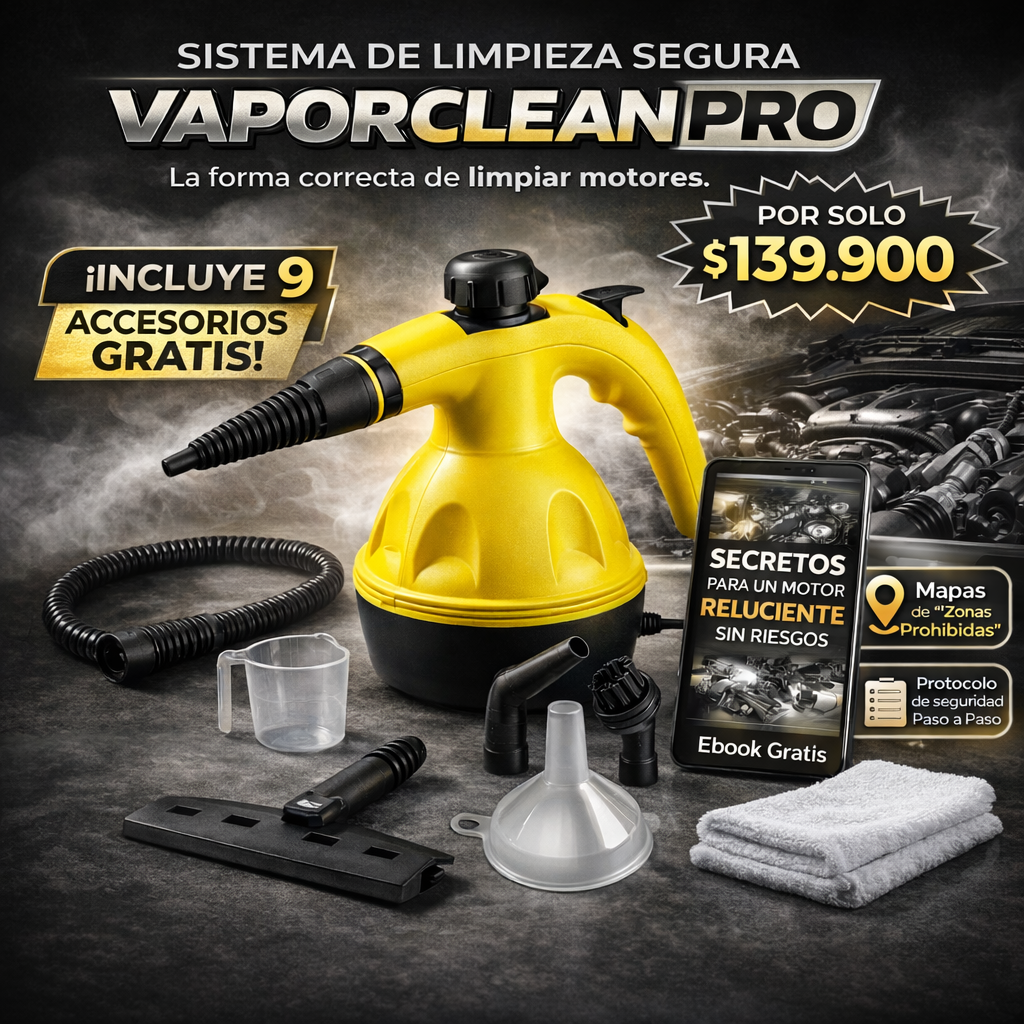💨 VaporClean Pro: Máquina a vapor de alta presión + 9 Accesorios Gratis